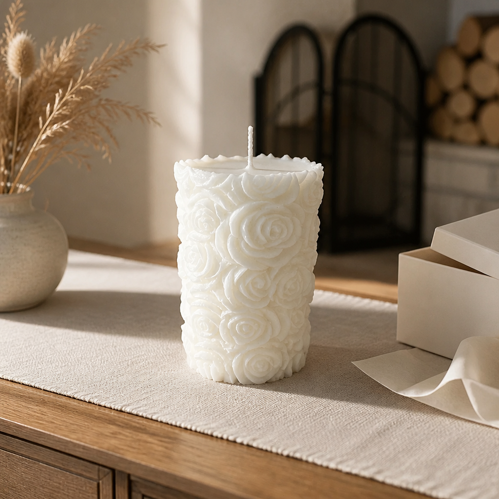 Handmade Vanilla Pillar Candle