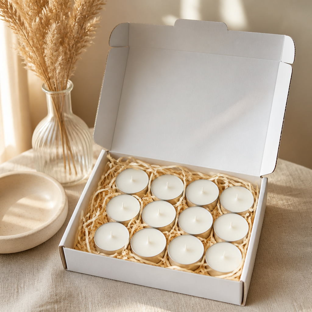 12 Homemade Soy Wax Tea lights
